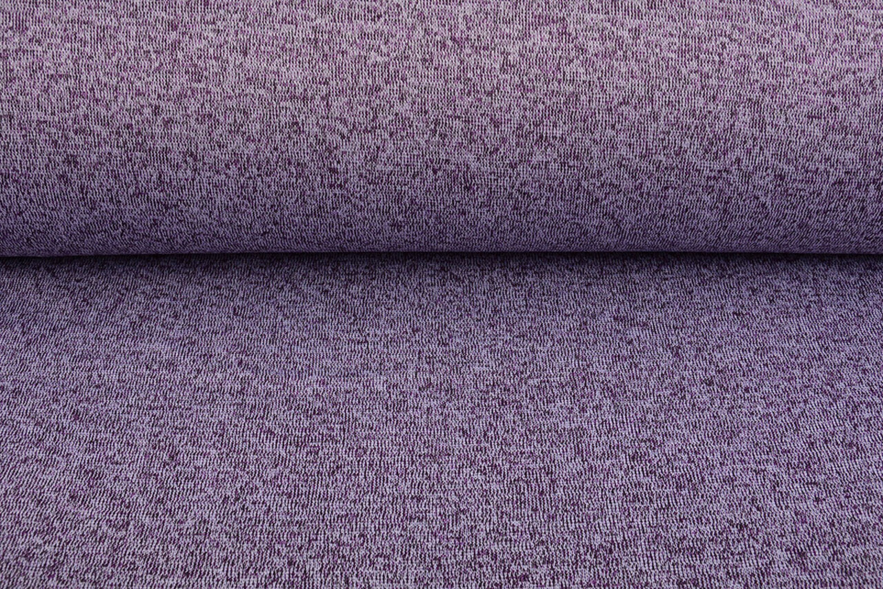 De Punto Tejido de Sudadera, Pelo Jaspeado Morado De Punto Tejido de Sudadera, Pelo Jaspeado Morado