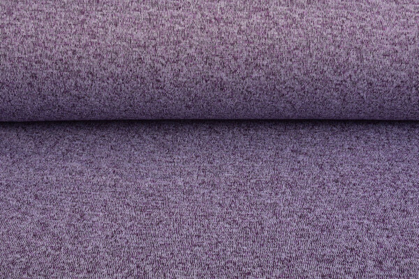 Sweatstoff Gestrickt, Bunt Melange Lila Sweatstoff Gestrickt, Bunt Melange Lila
