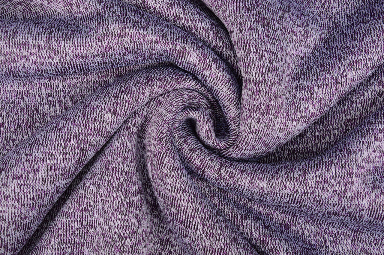 Sweatstoff Gestrickt, Bunt Melange Lila Sweatstoff Gestrickt, Bunt Melange Lila