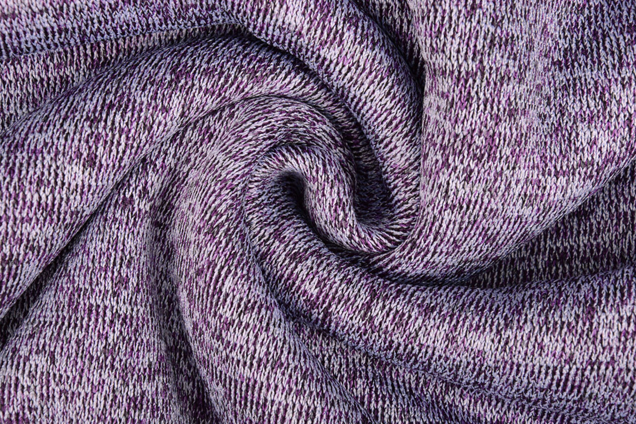 Sweatstoff Gestrickt, Bunt Melange Lila Sweatstoff Gestrickt, Bunt Melange Lila