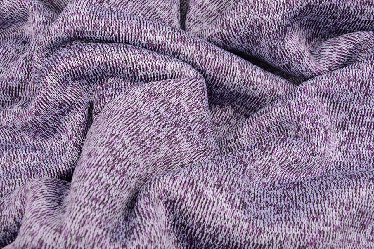 Tricoté Sweat, Fourrure Melange Violet Tricoté Sweat, Fourrure Melange Violet