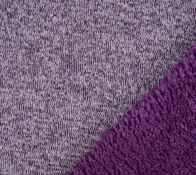 Sweatstoff Gestrickt, Bunt Melange Lila