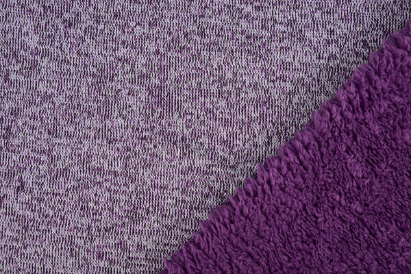 De Punto Tejido de Sudadera, Pelo Jaspeado Morado De Punto Tejido de Sudadera, Pelo Jaspeado Morado