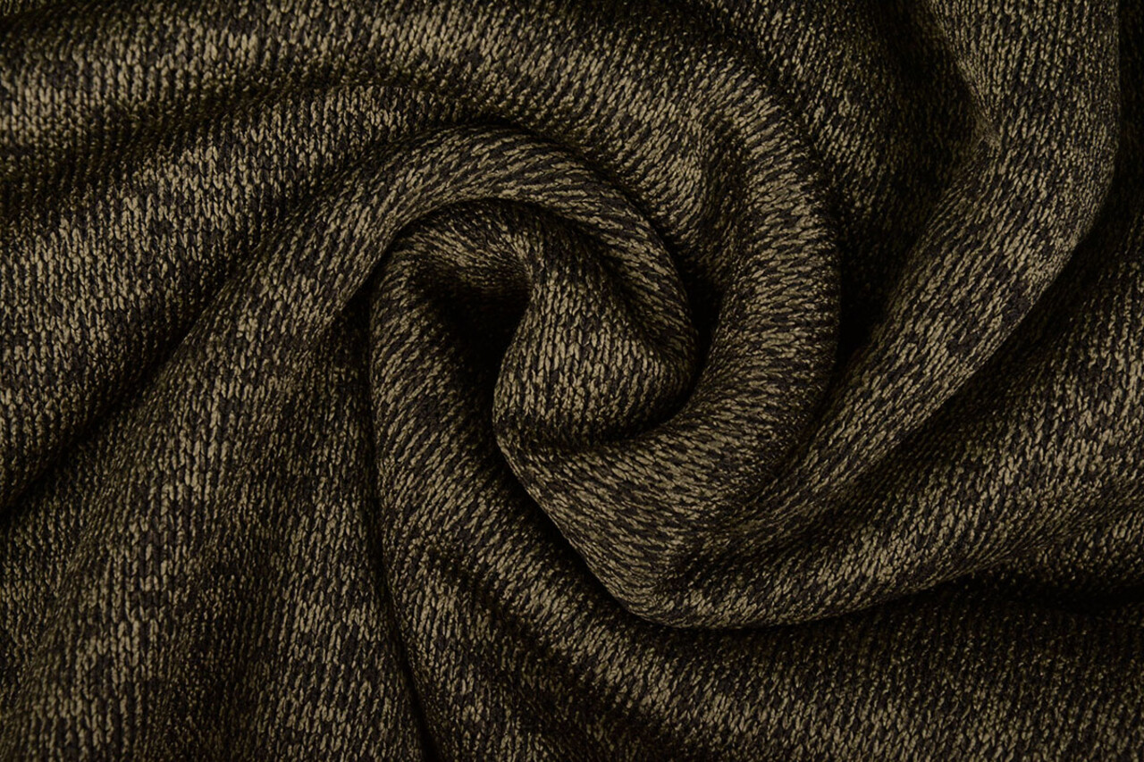 Sweatstoff Gestrickt, Bunt Melange Armeegrün Sweatstoff Gestrickt, Bunt Melange Armeegrün