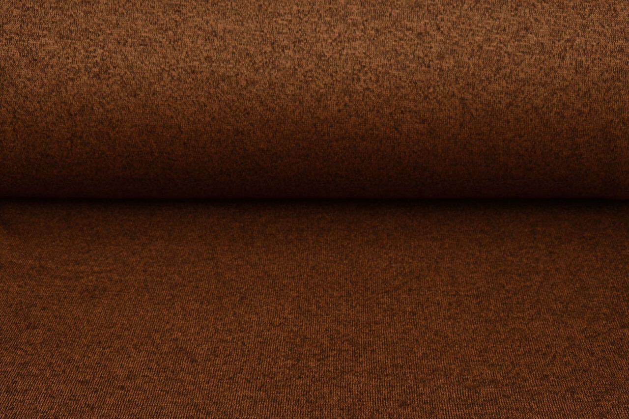 Tricoté Sweat, Fourrure Melange Brique