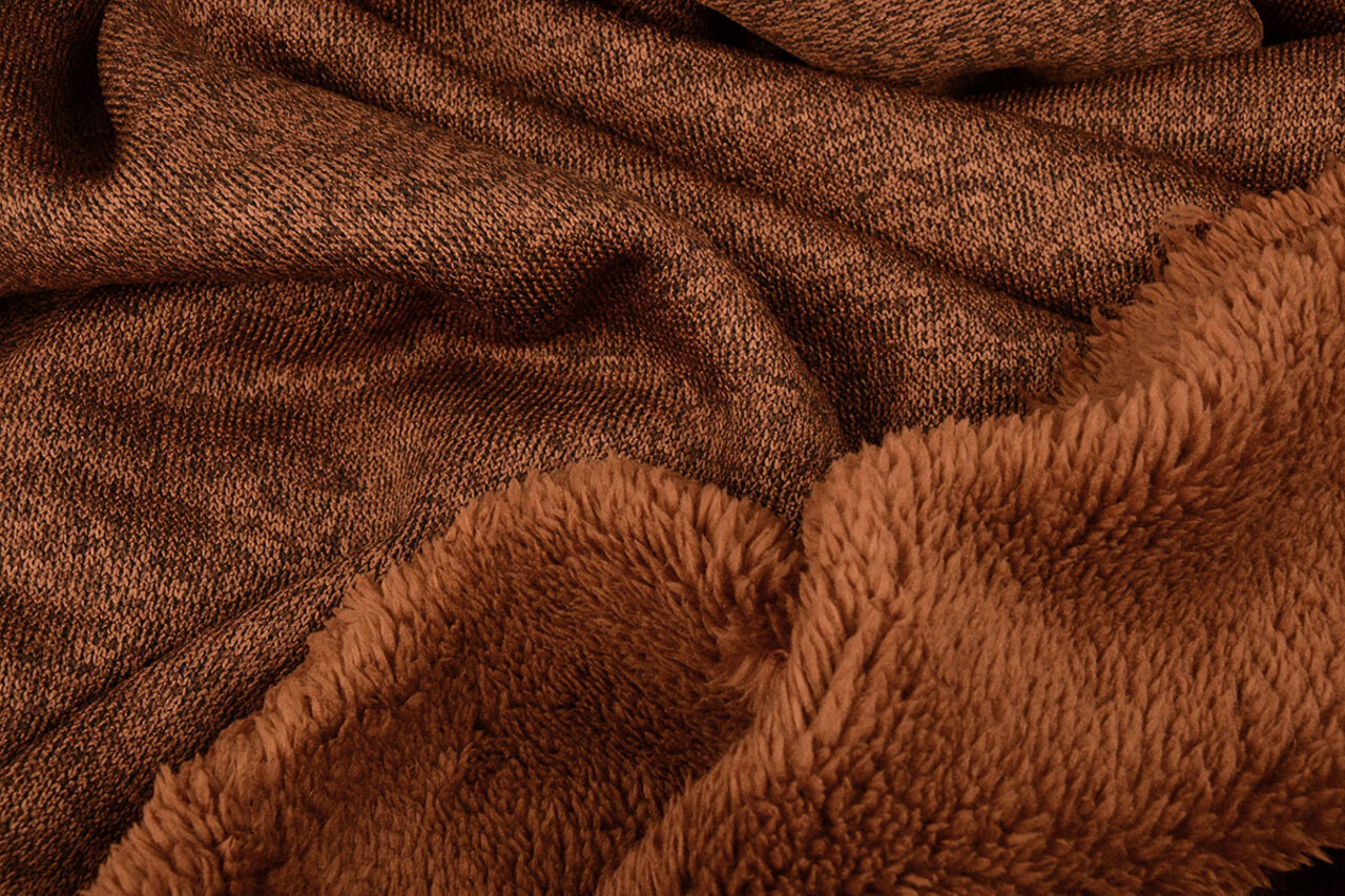 Gebreide Jogging, Bont Melange Brique Gebreide Jogging, Bont Melange Brique