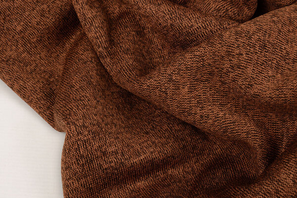 Tricoté Sweat, Fourrure Melange Brique