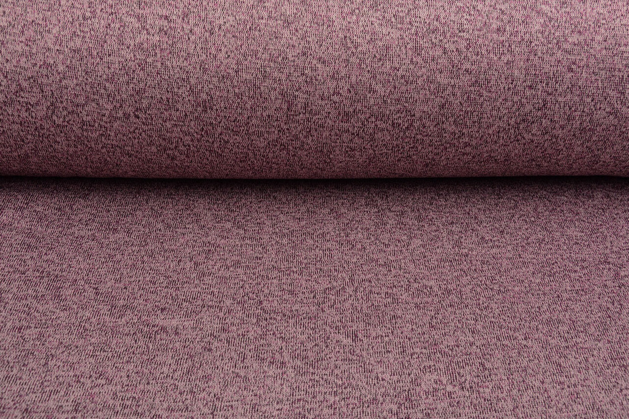 Sweatstoff Gestrickt, Bunt Melange Alpenveilchen Rosa