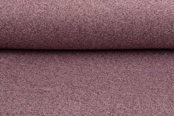 Sweatstoff Gestrickt, Bunt Melange Alpenveilchen Rosa