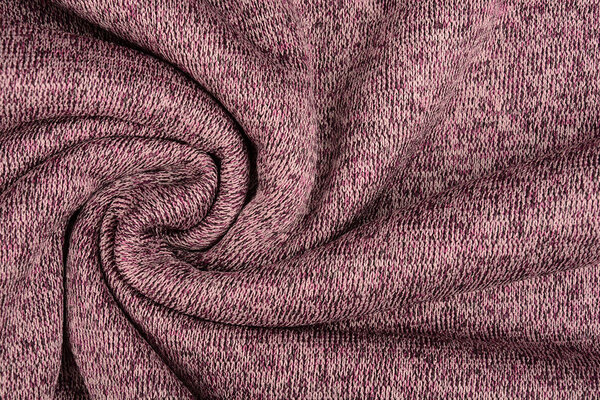 Sweatstoff Gestrickt, Bunt Melange Alpenveilchen Rosa