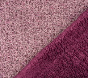 A Maglia Felpa, Pelliccia Mélange Ciclamino Rosa A Maglia Felpa, Pelliccia Mélange Ciclamino Rosa