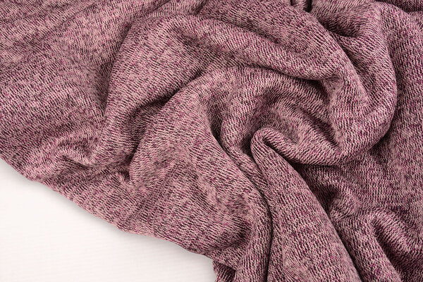 Sweatstoff Gestrickt, Bunt Melange Alpenveilchen Rosa
