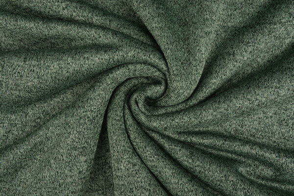 Tricoté Sweat, Fourrure Melange Vert Foncé Tricoté Sweat, Fourrure Melange Vert Foncé