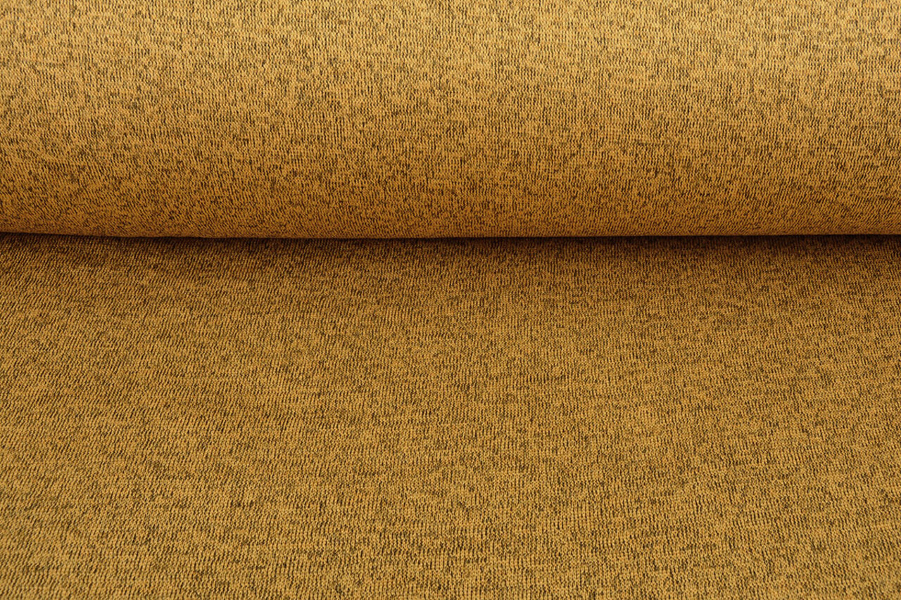 Knitted Jogging, Fur Melange Ocher Yellow Knitted Jogging, Fur Melange Ocher Yellow