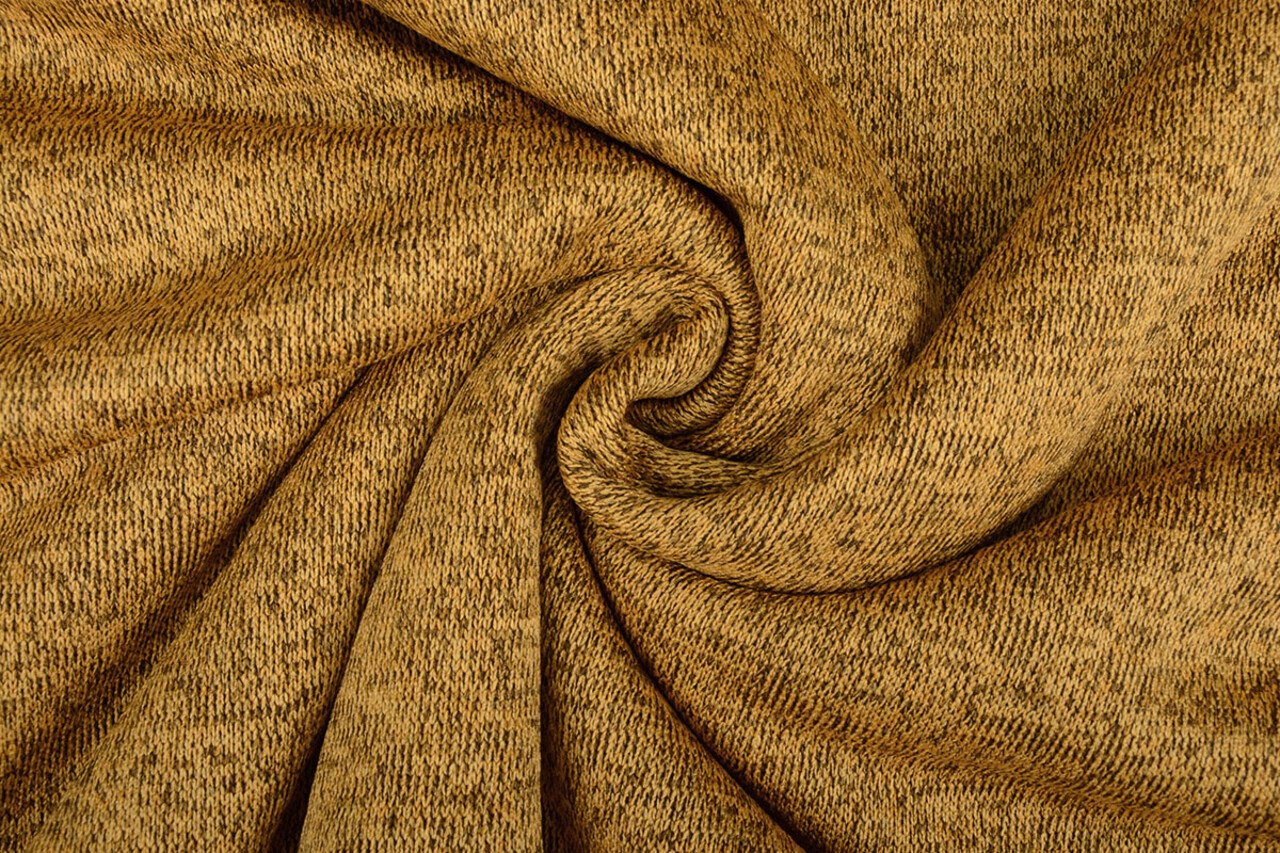 Gebreide Jogging, Bont Melange Oker Geel Gebreide Jogging, Bont Melange Oker Geel