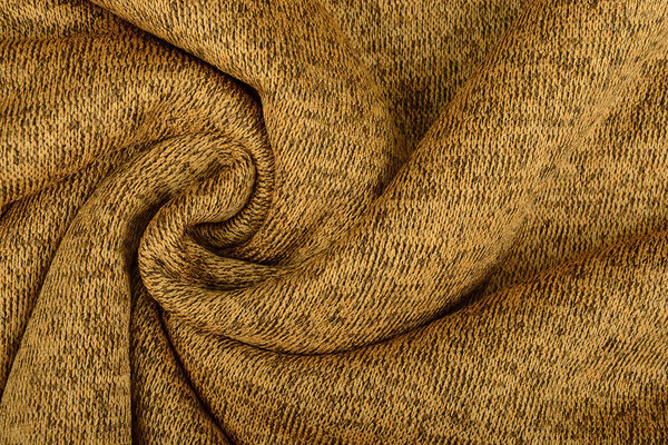 Knitted Jogging, Fur Melange Ocher Yellow Knitted Jogging, Fur Melange Ocher Yellow