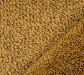 Tricoté Sweat, Fourrure Melange Ocre Jaune Tricoté Sweat, Fourrure Melange Ocre Jaune