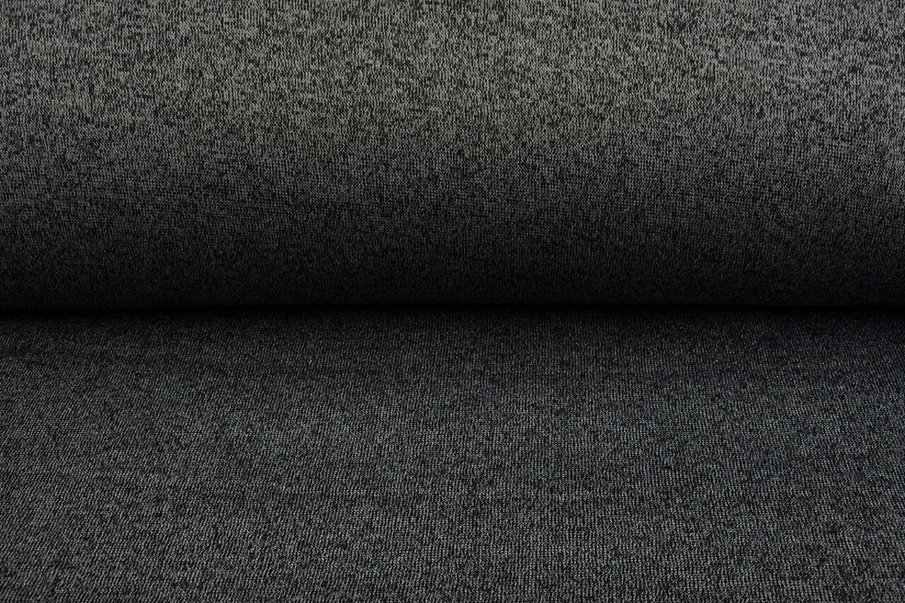 A Maglia Felpa, Pelliccia Mélange Grigio Scuro A Maglia Felpa, Pelliccia Mélange Grigio Scuro