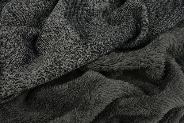 De Punto Tejido de Sudadera, Pelo Jaspeado Gris Oscuro De Punto Tejido de Sudadera, Pelo Jaspeado Gris Oscuro