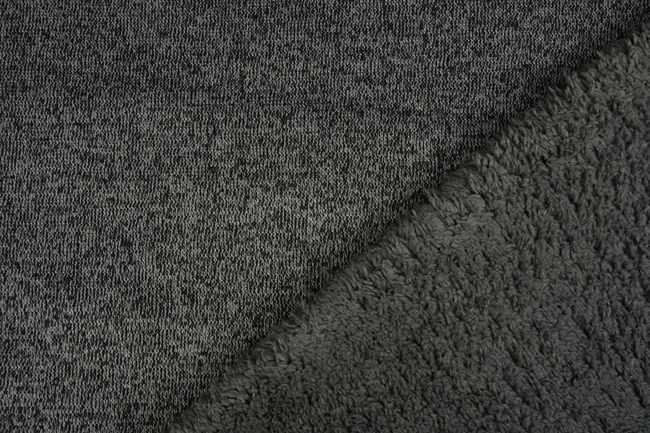 Tricoté Sweat, Fourrure Melange Gris Foncé Tricoté Sweat, Fourrure Melange Gris Foncé