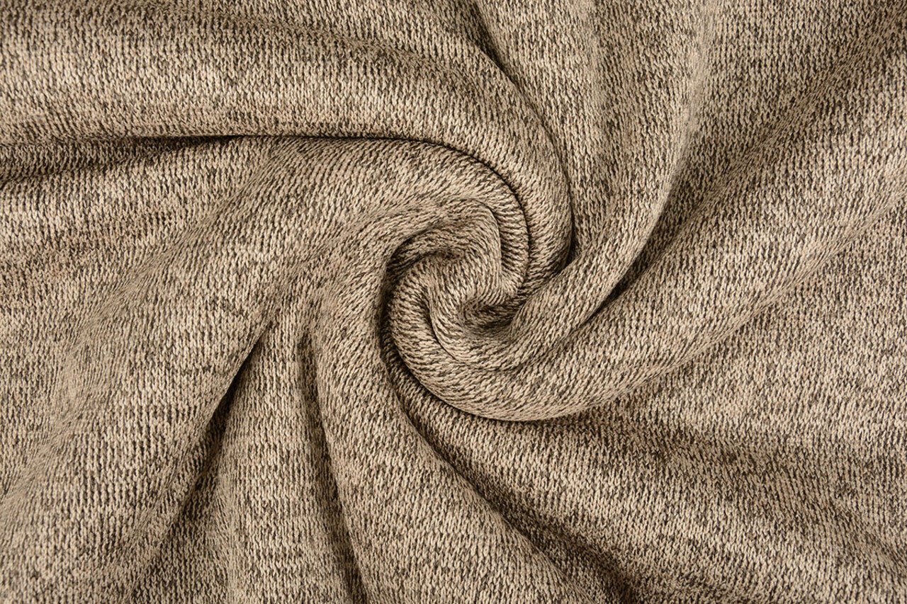 Gebreide Jogging, Bont Melange Taupe Gebreide Jogging, Bont Melange Taupe