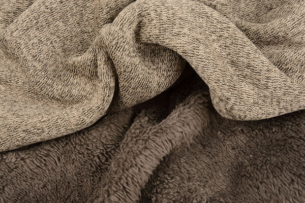 Knitted Jogging, Fur Melange Taupe Knitted Jogging, Fur Melange Taupe