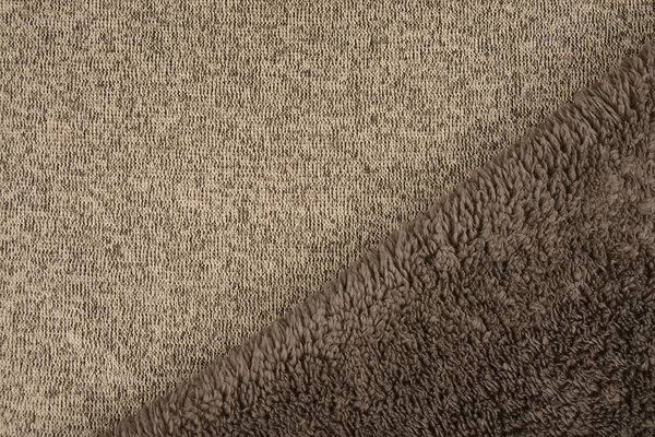 Knitted Jogging, Fur Melange Taupe Knitted Jogging, Fur Melange Taupe