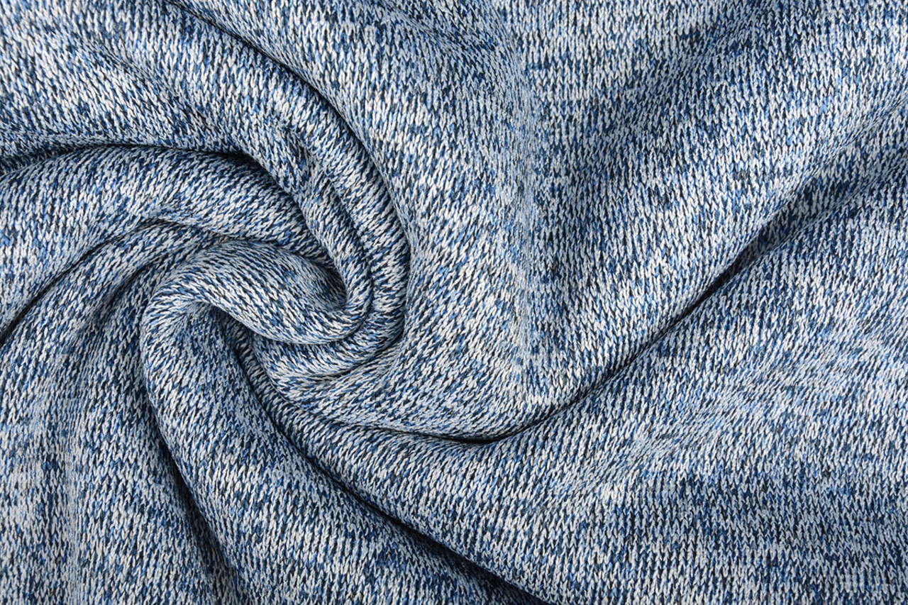De Punto Tejido de Sudadera, Pelo Jaspeado Denim De Punto Tejido de Sudadera, Pelo Jaspeado Denim