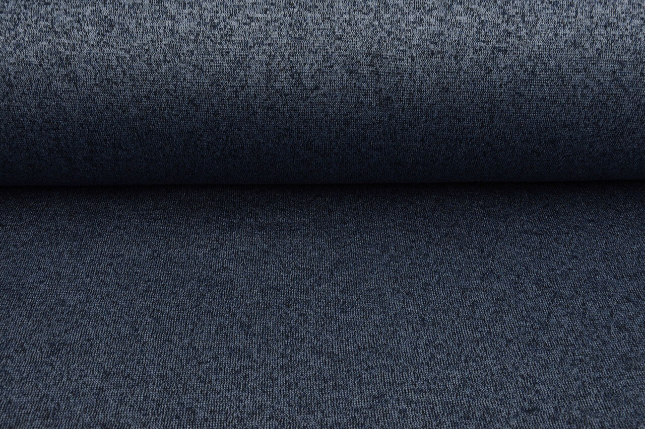 Knitted Jogging, Fur Melange Navy Blue Knitted Jogging, Fur Melange Navy Blue