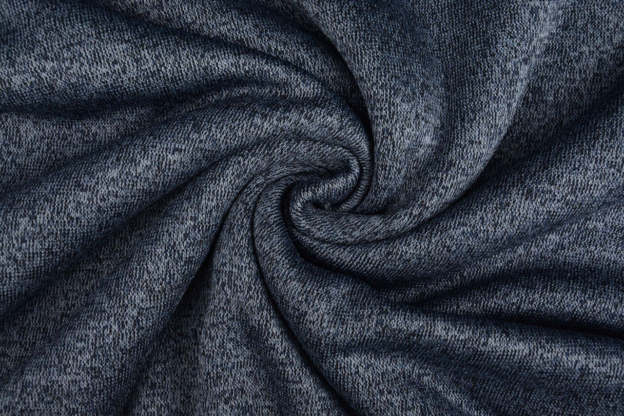 De Punto Tejido de Sudadera, Pelo Jaspeado Azul Marino Azul De Punto Tejido de Sudadera, Pelo Jaspeado Azul Marino Azul