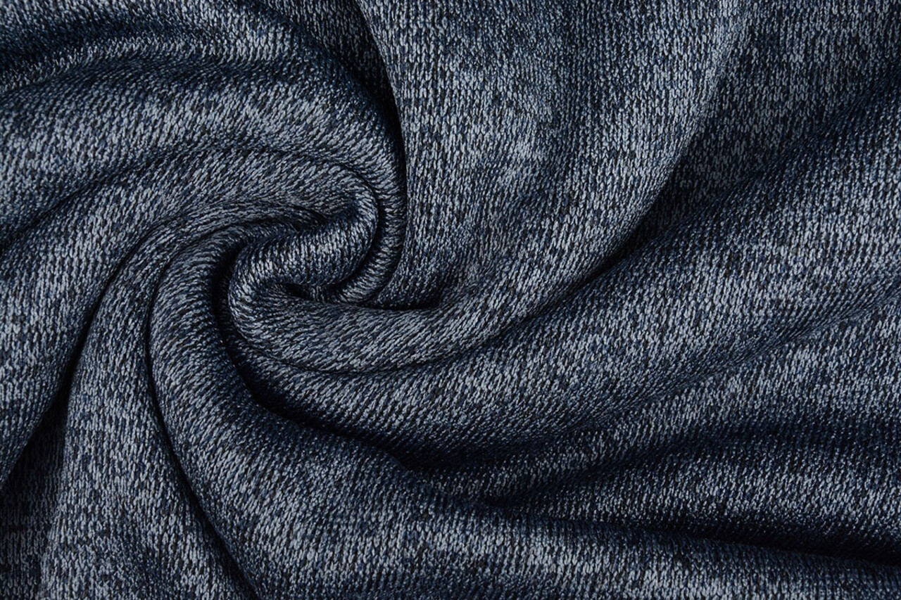 De Punto Tejido de Sudadera, Pelo Jaspeado Azul Marino Azul De Punto Tejido de Sudadera, Pelo Jaspeado Azul Marino Azul