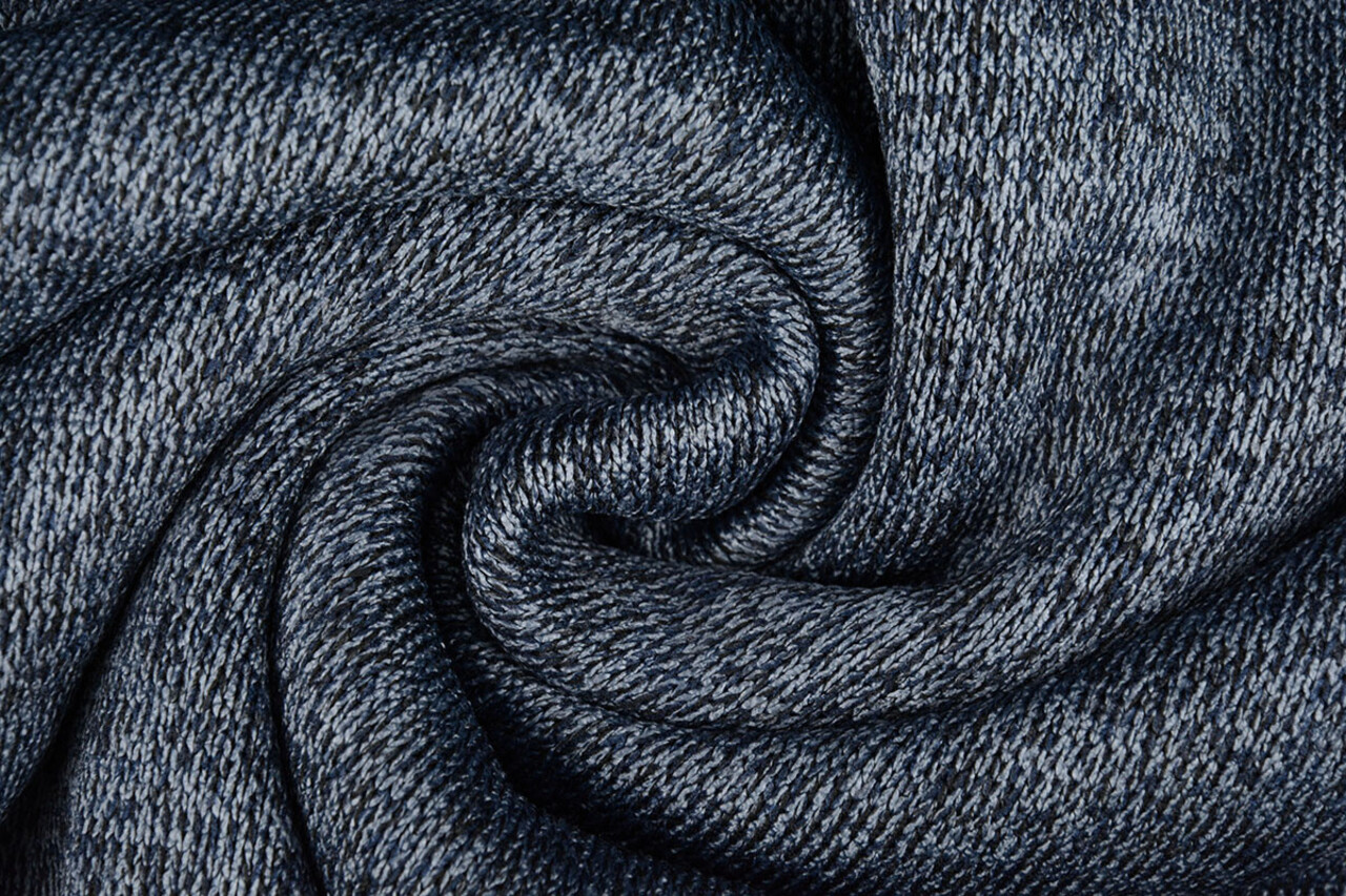 Knitted Jogging, Fur Melange Navy Blue Knitted Jogging, Fur Melange Navy Blue