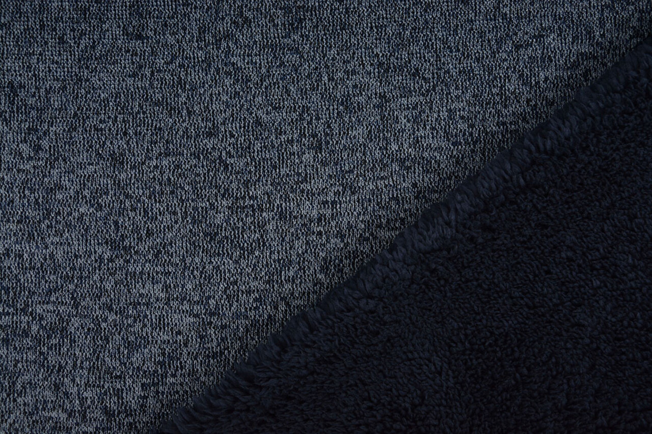 Knitted Jogging, Fur Melange Navy Blue Knitted Jogging, Fur Melange Navy Blue