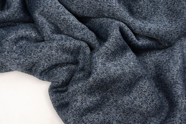 Knitted Jogging, Fur Melange Navy Blue Knitted Jogging, Fur Melange Navy Blue