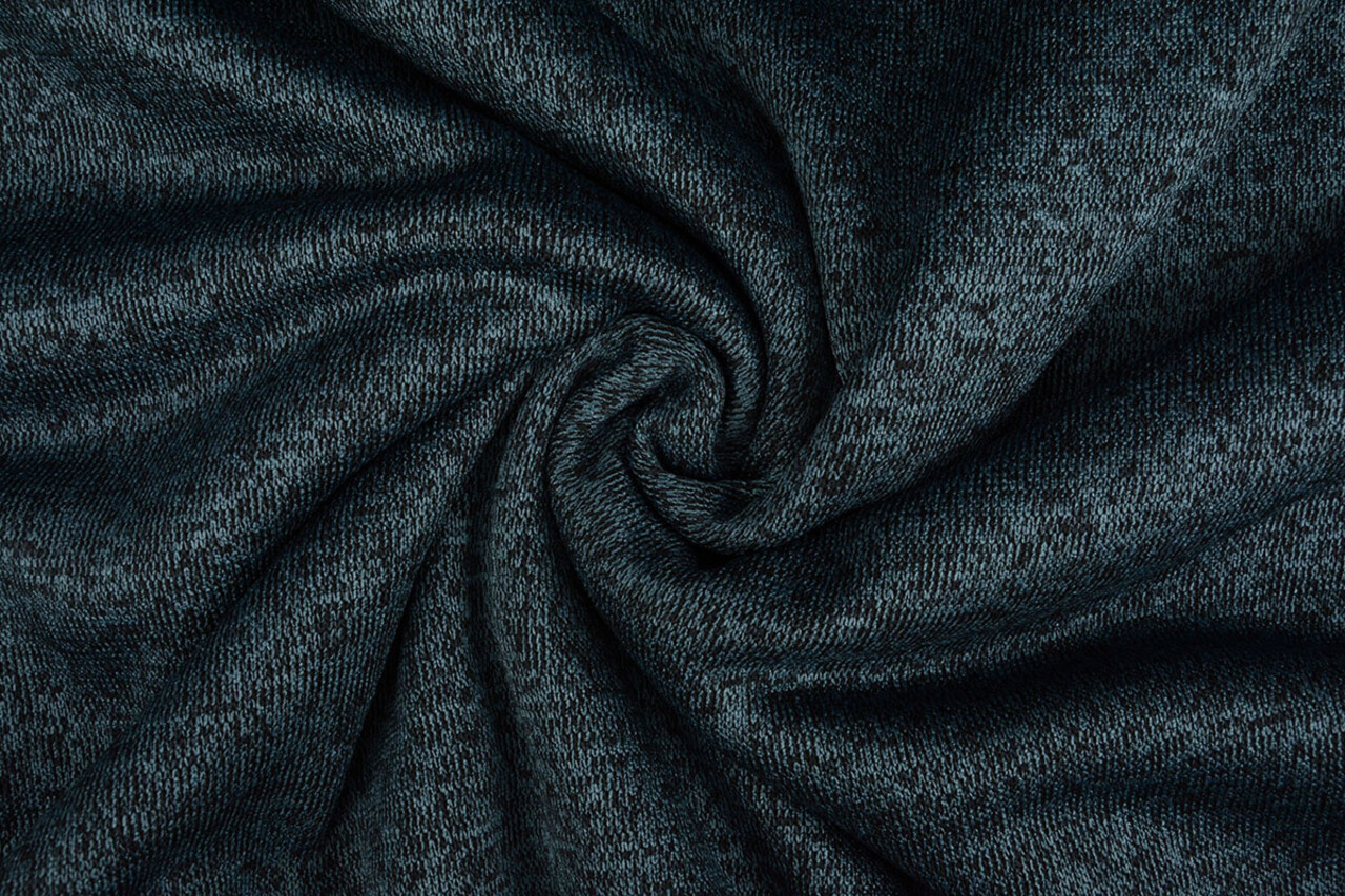 Knitted Jogging, Fur Melange Petrol Knitted Jogging, Fur Melange Petrol
