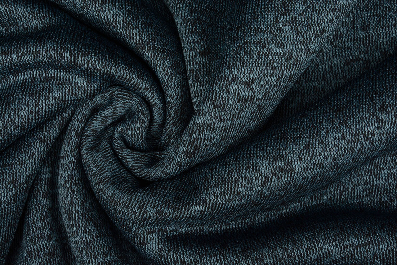 Tricoté Sweat, Fourrure Melange Pétrole Tricoté Sweat, Fourrure Melange Pétrole