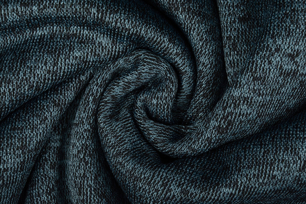 Knitted Jogging, Fur Melange Petrol Knitted Jogging, Fur Melange Petrol