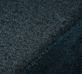 Sweatstoff Gestrickt, Bunt Melange Petrol Sweatstoff Gestrickt, Bunt Melange Petrol