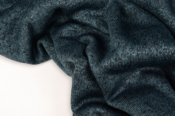 Knitted Jogging, Fur Melange Petrol Knitted Jogging, Fur Melange Petrol