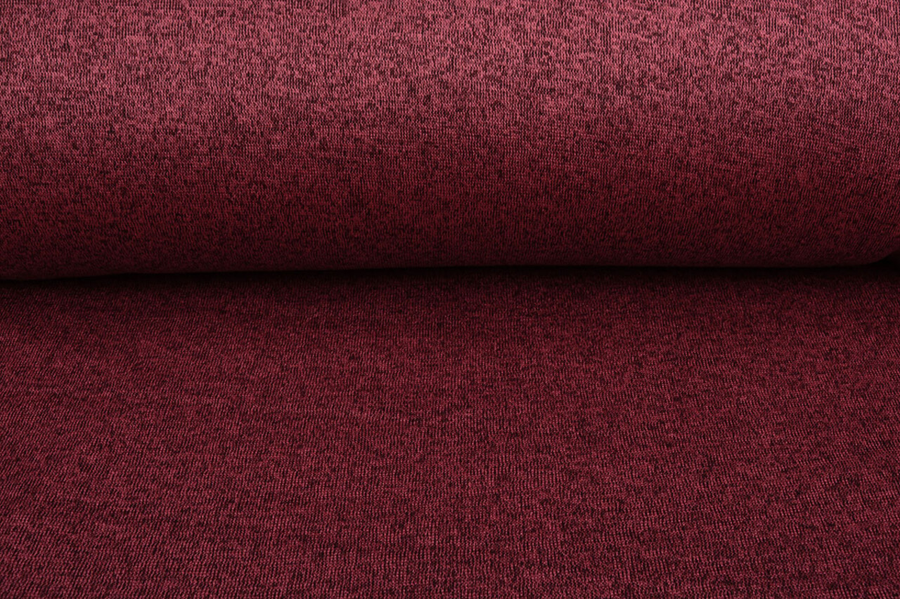 A Maglia Felpa, Pelliccia Mélange Rosso Vino A Maglia Felpa, Pelliccia Mélange Rosso Vino