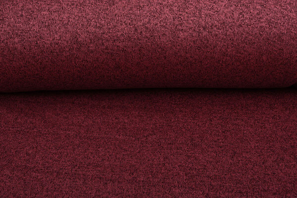 A Maglia Felpa, Pelliccia Mélange Rosso Vino A Maglia Felpa, Pelliccia Mélange Rosso Vino