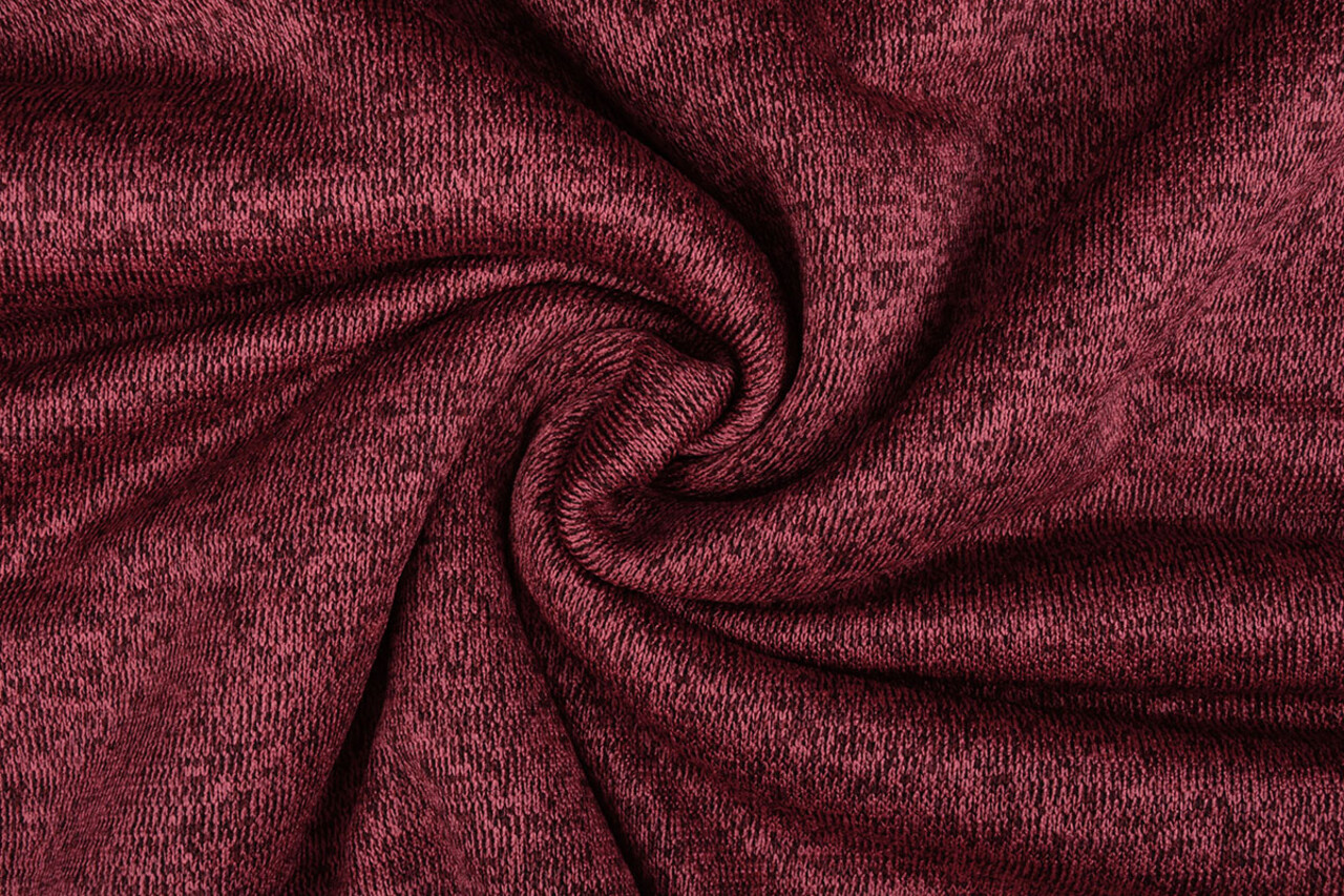 A Maglia Felpa, Pelliccia Mélange Rosso Vino A Maglia Felpa, Pelliccia Mélange Rosso Vino