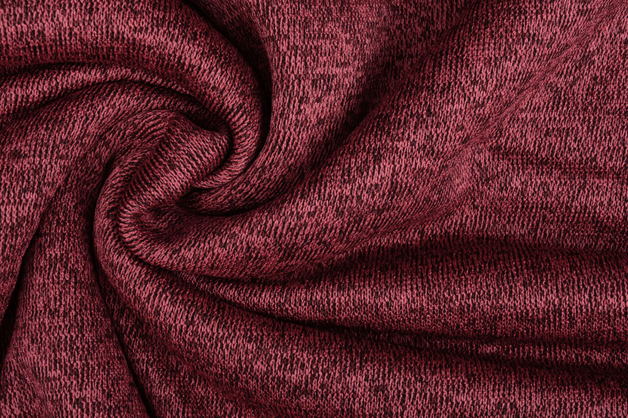 A Maglia Felpa, Pelliccia Mélange Rosso Vino A Maglia Felpa, Pelliccia Mélange Rosso Vino