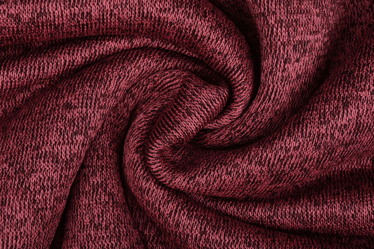 Tricoté Sweat, Fourrure Melange Wijnrood Tricoté Sweat, Fourrure Melange Wijnrood