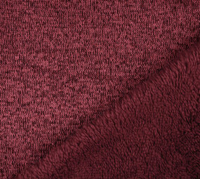 Knitted Jogging, Fur Melange Wine Red