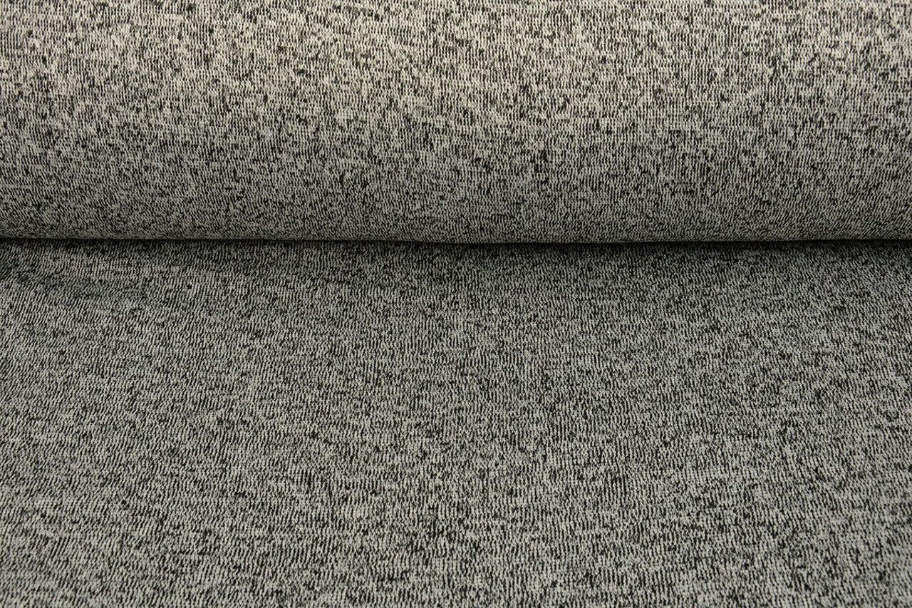A Maglia Felpa, Pelliccia Mélange Nero Grigio A Maglia Felpa, Pelliccia Mélange Nero Grigio