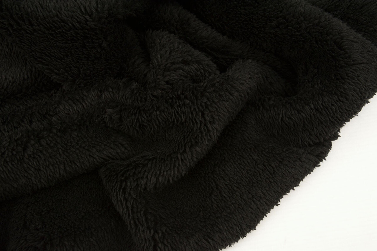A Maglia Felpa, Pelliccia Mélange Nero Grigio A Maglia Felpa, Pelliccia Mélange Nero Grigio