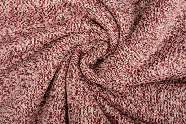 Sweatstoff Gestrickt, Bunt Melange Rot Sweatstoff Gestrickt, Bunt Melange Rot