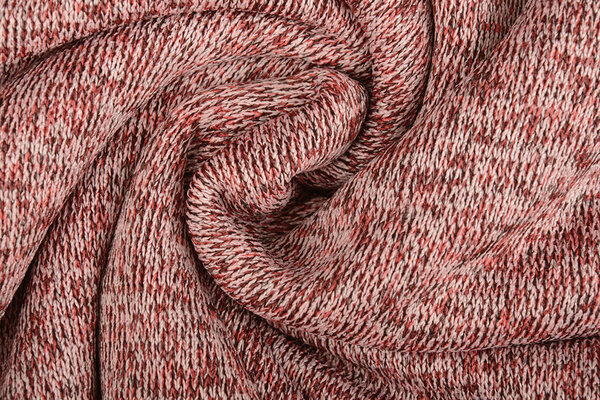 Sweatstoff Gestrickt, Bunt Melange Rot Sweatstoff Gestrickt, Bunt Melange Rot