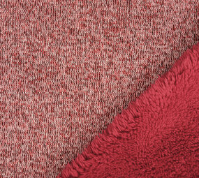 Tricoté Sweat, Fourrure Melange Rouge Tricoté Sweat, Fourrure Melange Rouge
